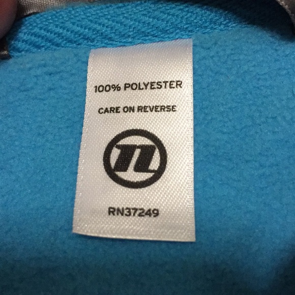 Novara Hoodie Blue Black Fleece Jacket - Picture 3 of 6